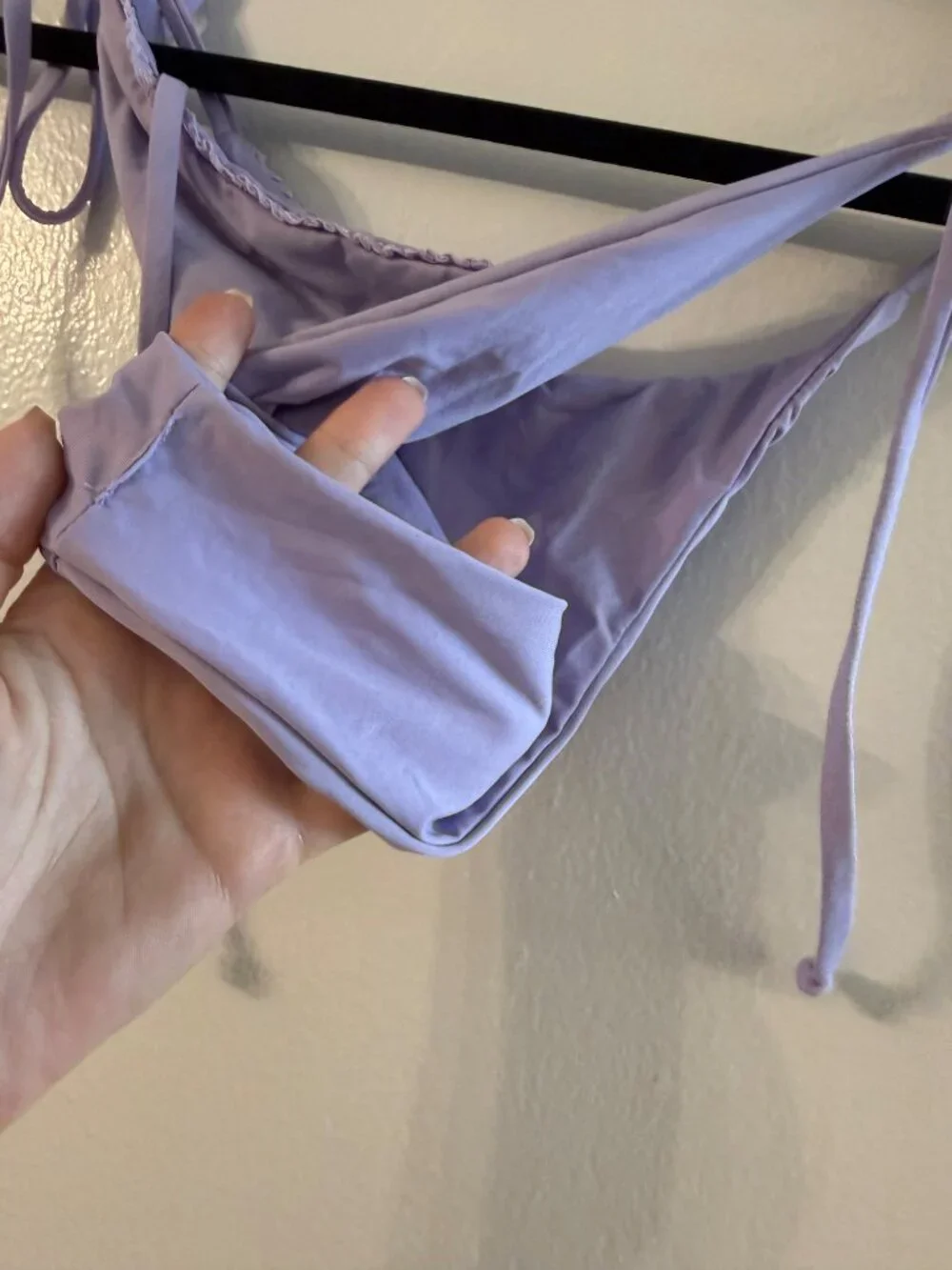 Frankie's Bikinis light purple bikini set top M medium bottom L large